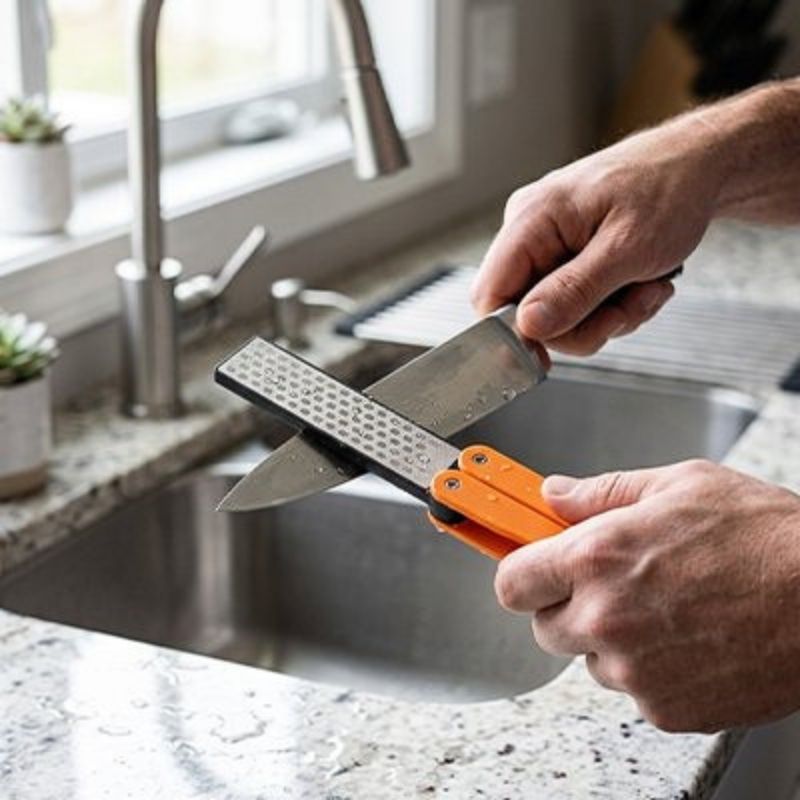 aiguiseur couteau diamant compact accessoire indispensable de cuisine