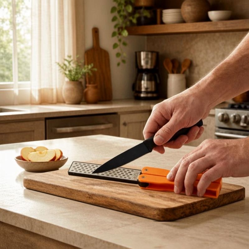 aiguiseur couteau diamant compact fini les couteaux emousses