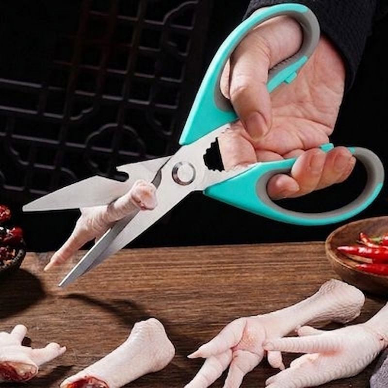 ciseaux de cuisine chef inox coupe patte de volaille