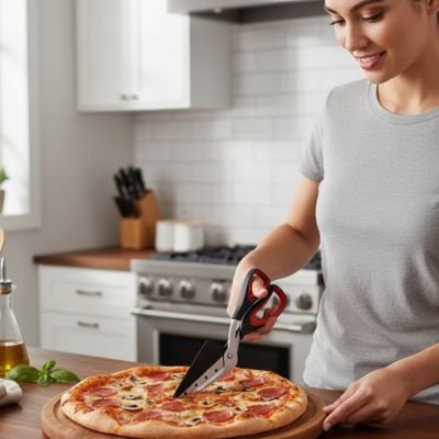 ciseaux de cuisine expert pizza acier inoxydable robuste