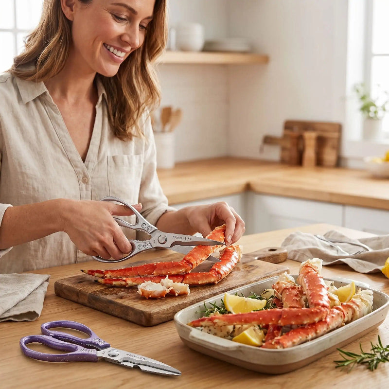 ciseaux de cuisine prochef cuisiniere taille pattes de crabe