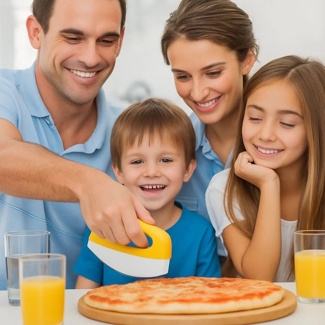 coupe pizza crust chisel repas pizza en famille
