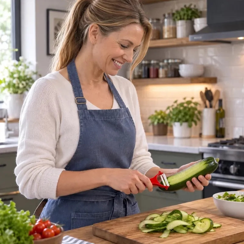 eplucheur a legumes ergo peel lame ceramique ultra tranchante