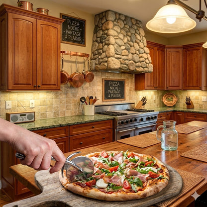 roulette a pizza round knife rotation fluide efficace